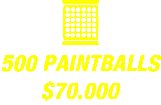 Recarga 500 paintballs Hard paintball Bogota