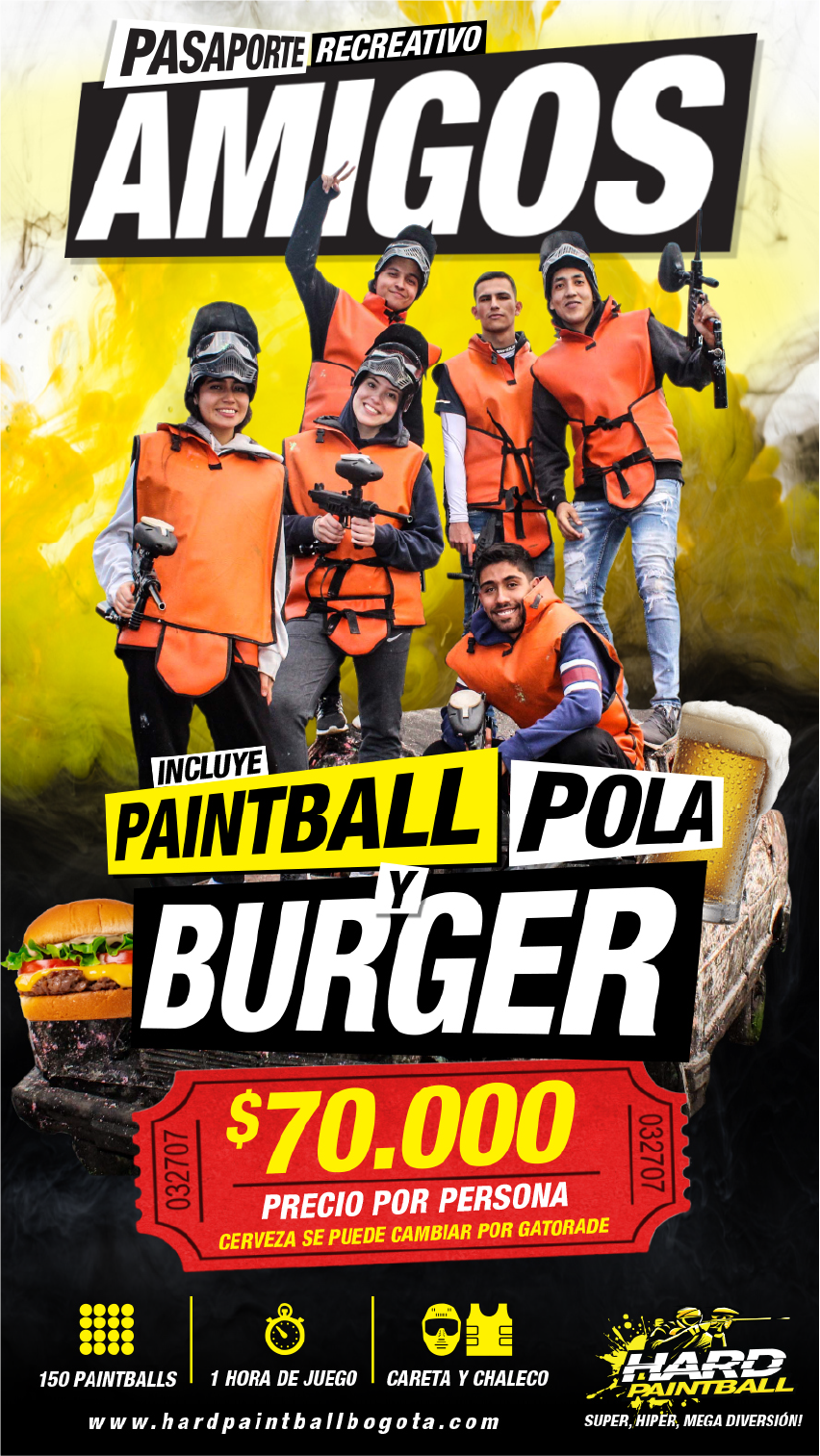 tarifa amigos Hard paintball Bogota