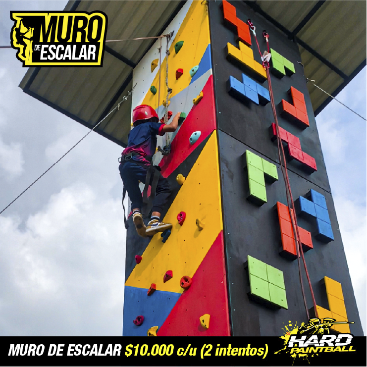 Muro de escalar hard paintball