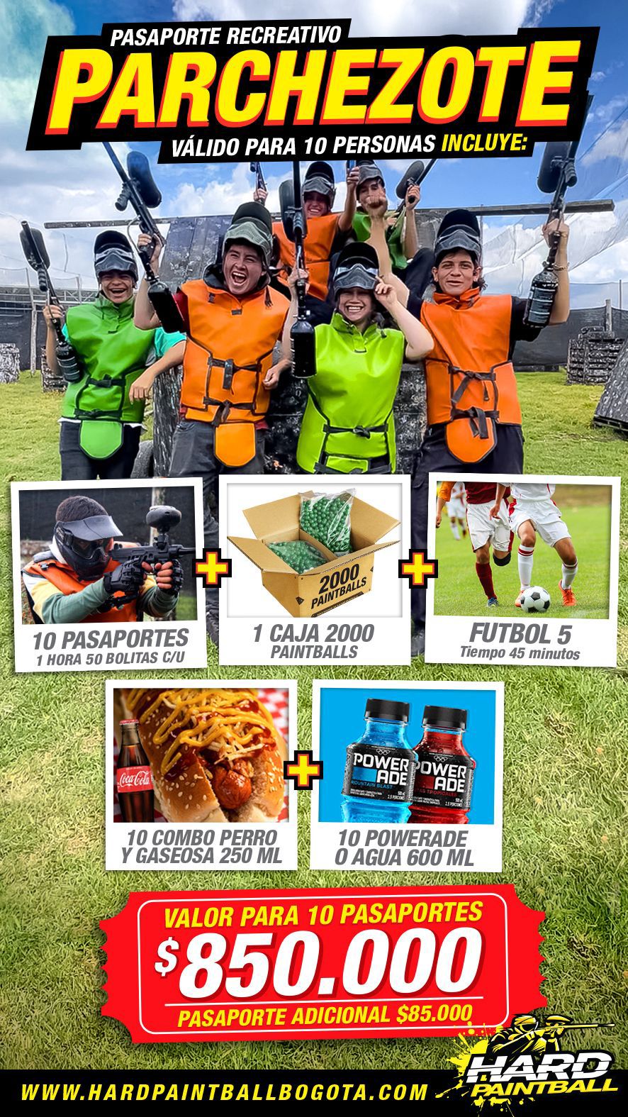 Parchezote Hard paintball Bogota