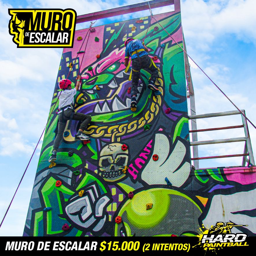 Muro de escalar hard paintball