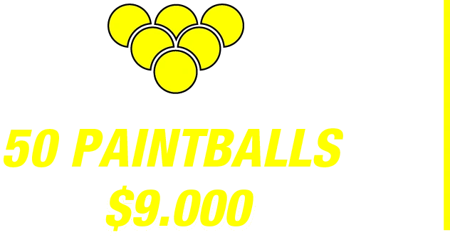 Recarga 50 paintballs Hard paintball Bogota